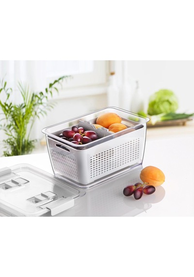 3' Lü 2.50lt-5 Lt - 9 Lt Organizer Sebze Meyve Buzdolabı İçi Düzenleyici Beyaz Ma210-b 1 Adet