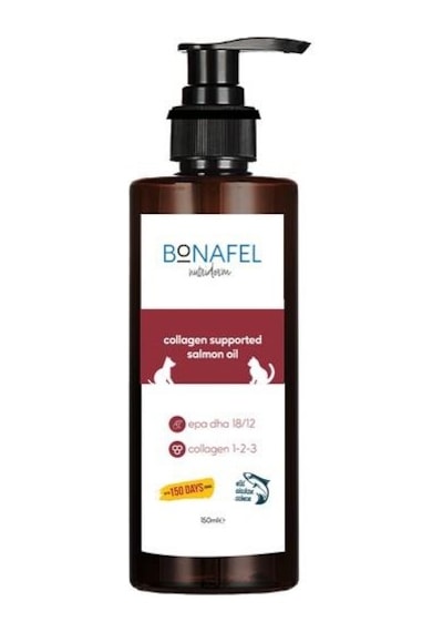 Bonafel Kedi ve Köpekler İçin Kolajen Katkılı Alaska Somon Yağı 150 ML