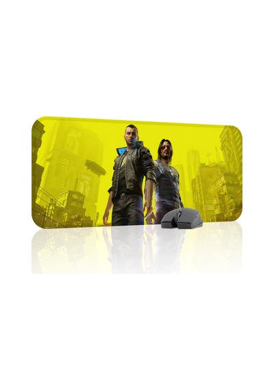 Cyberpunk 2077 Kaymaz Dikişli Kauçuk Oyuncu Mousepad V1 - 70x30 Xl Gaming Mouse Pad Fare Altlığı