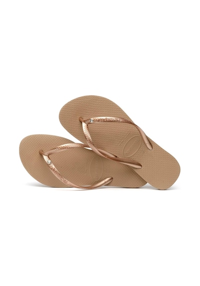 Havaianas Slim Crystal SW II Bayan Terlik - Rose Gold Bej