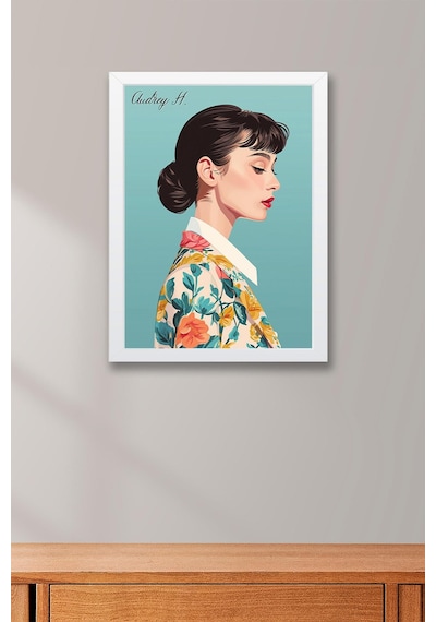 Audrey Hepburn Çerçeveli Tablo - Pop Art Poster Tablo