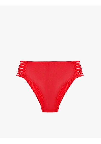 Koton Yanları İpli Yüksek Bel Bikini Altı Kırmızı 6sak00132mm