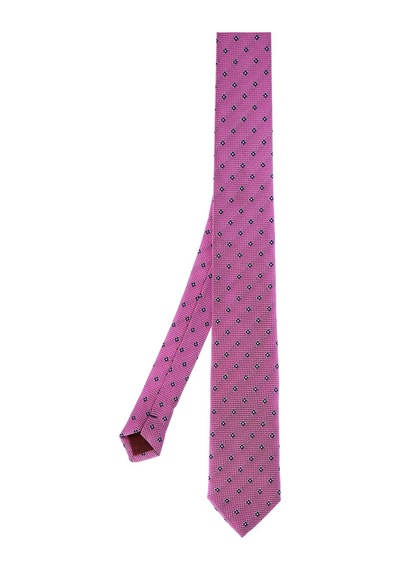 Hatemoğlu Pembe Desenli Klasik Micro Kravat 26181022A001 Pee4 Pembe - Gri
