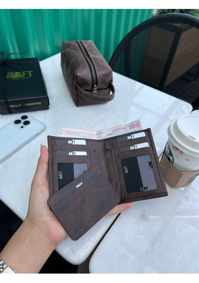 Mft Leather Hakiki Deri Erkek Cüzdan - Kartlıklı, İsim Yazılı, Kişiye Özel Gloria 1421 - Tiguan Kahve Tiguan Kahve