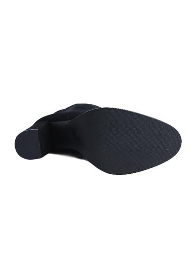 Poletto Hakiki Deri /tekstil Sıyah Çizme Topuklu 363 58 S-2160 Siyah