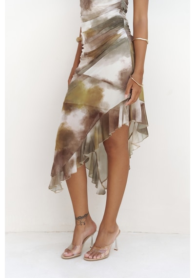 Mai Collection Mai Studios Co. Stracnaha Drape Detaylı Yeşil Straplez Elbise Yeşil