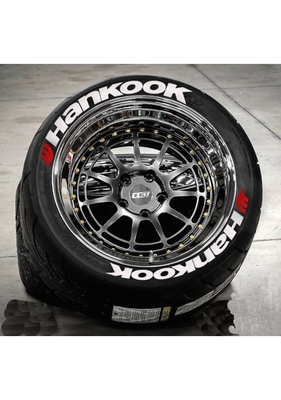 Hankook + Logo Araç Lastik Stikeri 8adet Lastik Yazısı Tüm Lastik Yanaklarına Uyumlu 25cm