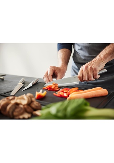 Essential Santoku Mutfak Bıçağı Alman Çelik 12,4 Cm Siyah Çok Renkli