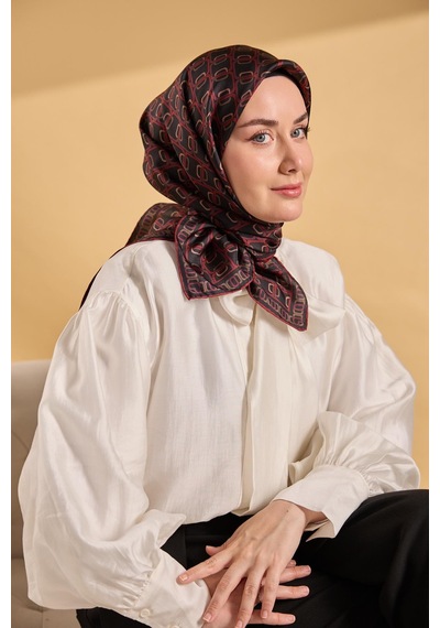 Silk Home Twill İpek Eşarp Zincir Siyah Çok Renkli 37217342