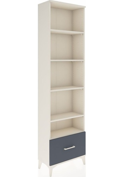 Arges Dolap 5 Raflı Tek Çekmeceli 60x30x221 Aytaşı-antrasit Aytaşı