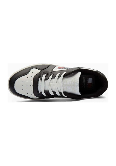 Kadın Tommy Hilfiger Retro Basket Low Top Sneakers En0en02505-5195 Black/ecru
