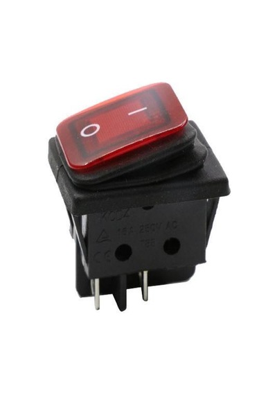 Kcd4 Su Geçirmez 30A Kırmızı Led Işıklı On-Off Anahtar 4 Pin