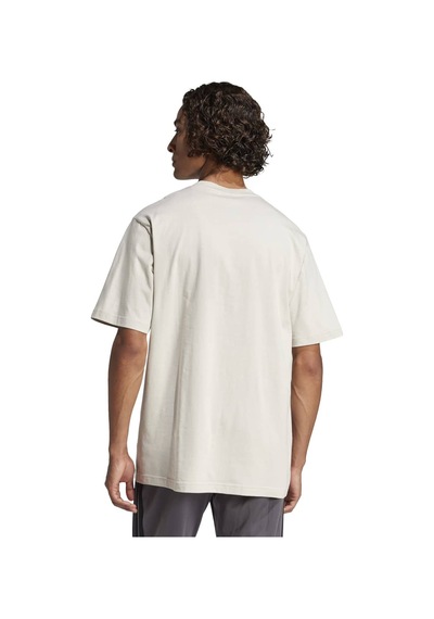 Adidas Essentials Linear Sj Erkek Ekru Bisiklet Yaka Tişört Ekru