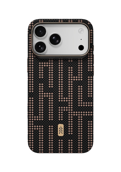 Apple iPhone Uyumlu 18 Pro Kılıf M-safe Şarj Özellikli Raptic Aramid Dual Ultra Grid Serisi Karbon Kapak Siyah