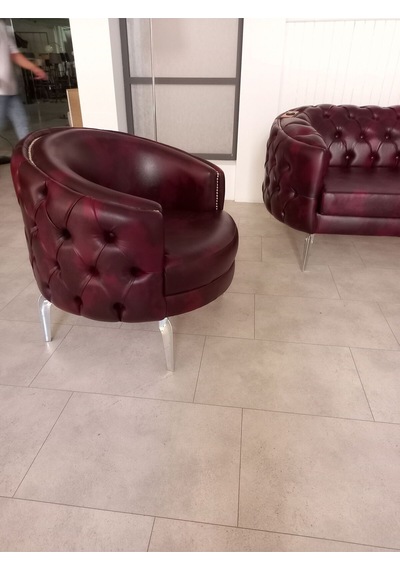 Garden House Deri Ofis Büro Koltuğu Imalattan Bordo