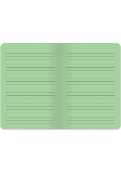 A5 Renkli Sayfa Çizgili Defter - Bir Derdim Var Yeşil