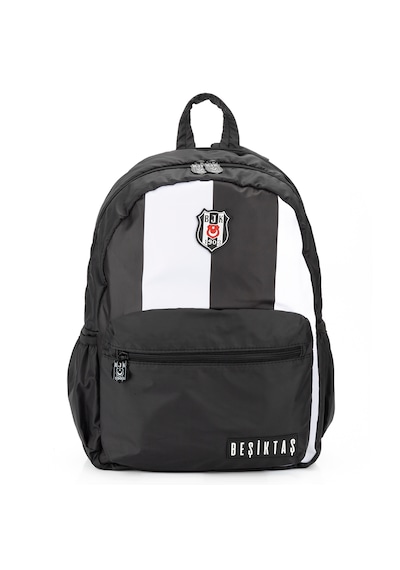 Beşiktaş Trend Çubuklu Sırt Çantası Siyah - Beyaz