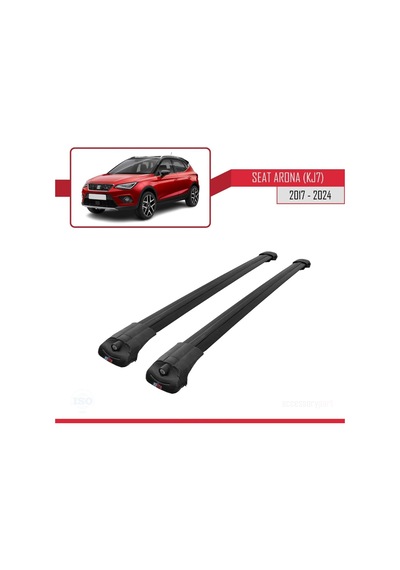 Seat Arona Kj7 2017 Ve Sonrası İle Uyumlu Ace-1 Ara Atkı Tavan Barı Siyah