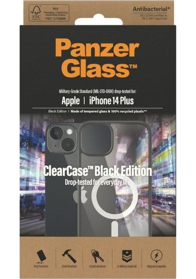 Panzerglass Apple Uyumlu iPhone 14 Plus Kılıf Clearcase Magsafe Siyah