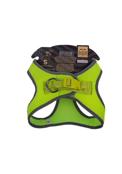 Doggie Havalı Dokuma Reflektör Serisi Küçük Irk Göğüs Tasması Sarı S-32-38Cm Sarı