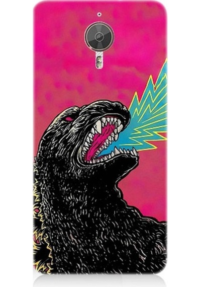 General Mobile Gm 5 Plus Uyumlu Godzilla Siyah Ejderha Desenli Silikon Kılıf