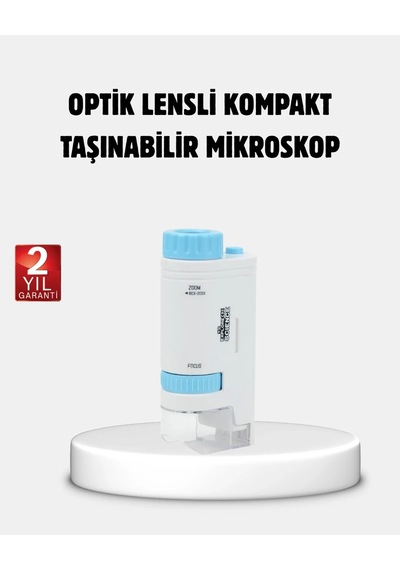 Lb Taşınabilir Eğitim Mikroskobu 80x 200x Led Işıklı Ve Darbeye Dayanıklı