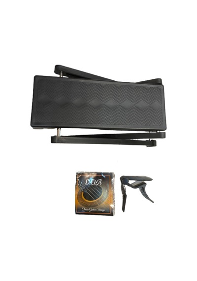 Lilia Klasik Gitar Takım Tel + Metal Kapo+ Metal Ayaklık 3 Pena