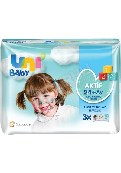 4 Adet Uni Baby Islak Havlu Aktif 3 X 52'li