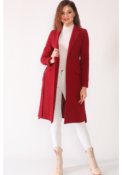 Z6628 Dewberry Bayan Palto-bordo-bordo