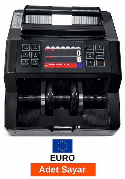 Sesli Karışık Para Sayma Makinesi Mıx 90, Tl Ve Euro Karışık Sayım - Dolar Adet Sayım Müşteri Ekranı