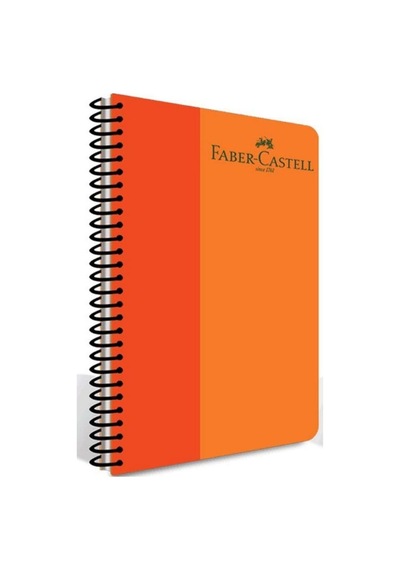 Faber Castell Pp Kapak Spiralli Çizgili 80 Yp. 5075 000127-turuncu