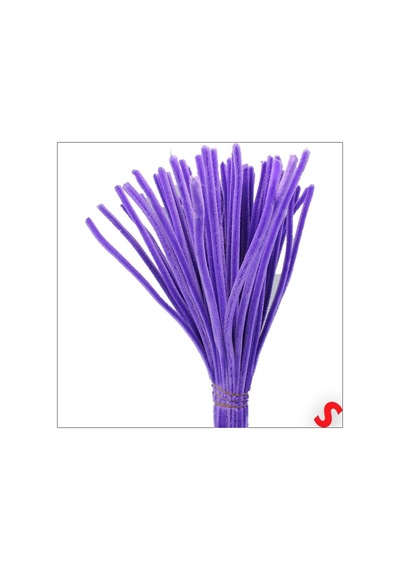 Şönil Çubuk 8 Mm Kalınlık 30 Cm Uzunluk, 100 Adet - Mor