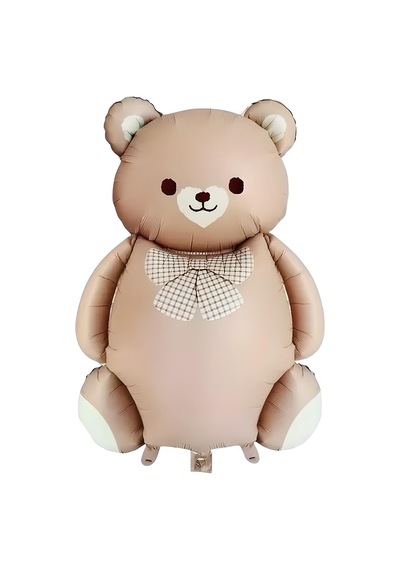 Retro Büyük Karamel Ayı Folyo Balon Teddy Bear 65,5- 90 Cm Karamel