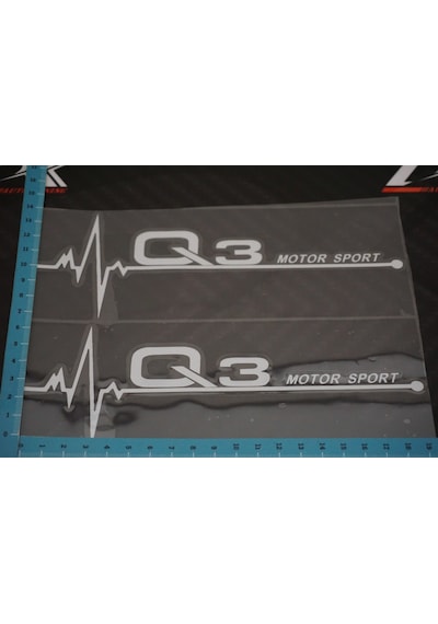 Audi Q3 Motor Sport Kelebek Cam Sticker 2 Li Set
