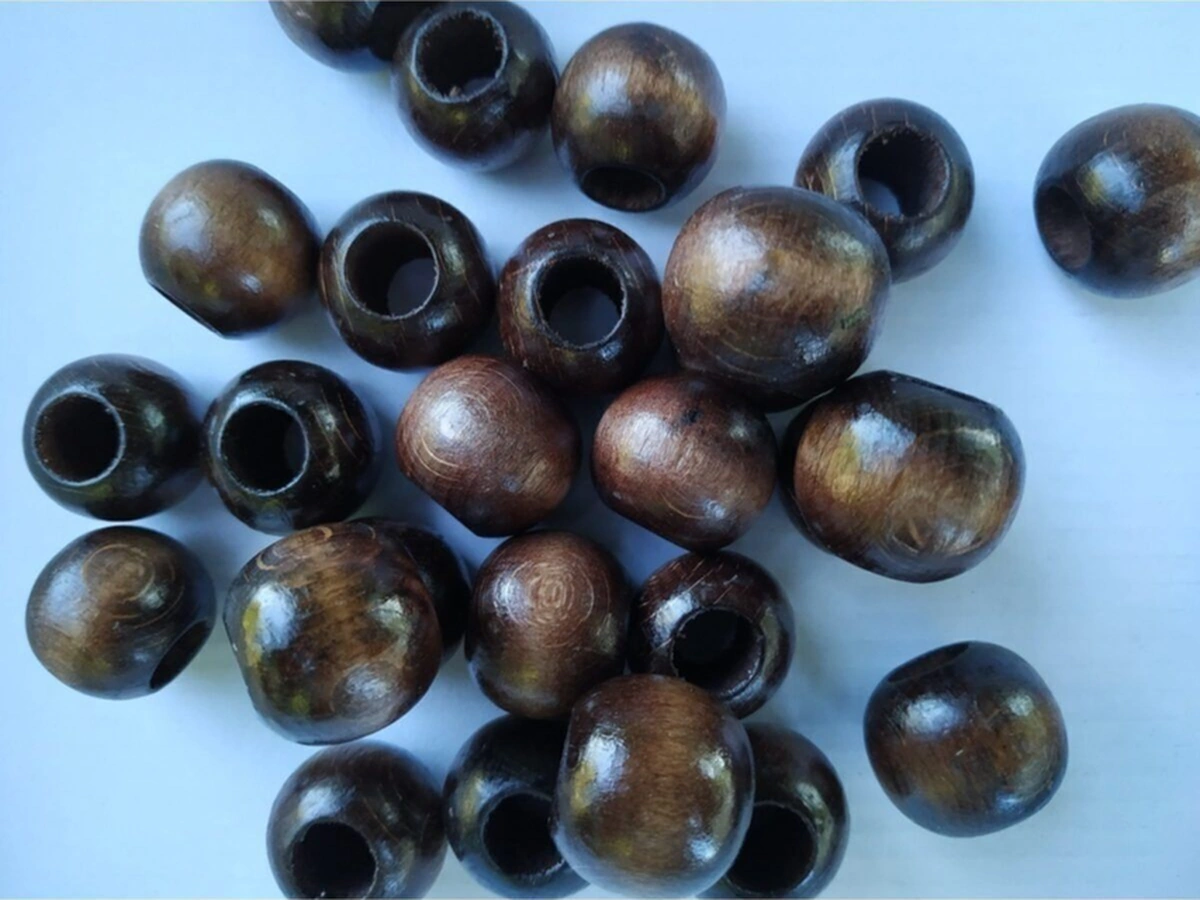Ahşap Boncuk 16 Mm , 100 Gr 65 Adet Kahve