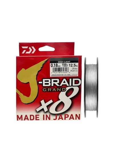 Daiwa J-braid Grand 135mt 0.18mm 8x Gray Light İp Misina