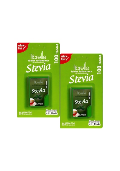 Fibrelle Stevialı Tablet Tatlandırıcı 100'lük Kutu 2 Adet