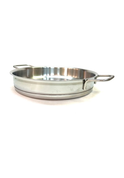 Paslanmaz Çelik Dik Yumurta Sahanı 18 Cm Gümüş