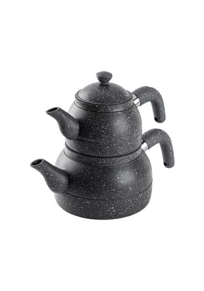 Tantitoni Orta Boy Gri Granit Çaydanlık Takımı 980/1700ml Elvin Home Concept 1