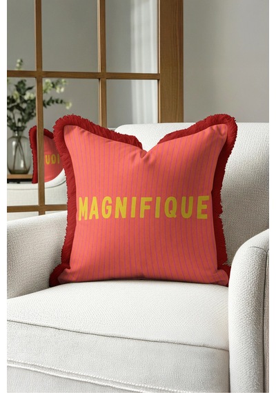 Magnifique Çizgili Fuşya Mercan Saçaklı Yastık Kılıfı-yazı Retro Sarı Bordo Püsküllü Kırlent Kılıfı Kayıp Yörünge Mira Magnifique Çizgili Fuşya Mercan Saçaklı Yastık Kılıfı-yazı Retro Sarı Bordo Püsküllü Kırlent Kılıfı Kayıp Yörünge Mira