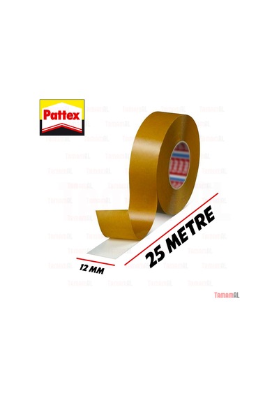 Pattex alman Markası Çift Taraflı Bant 12 MM X 25mt Universal