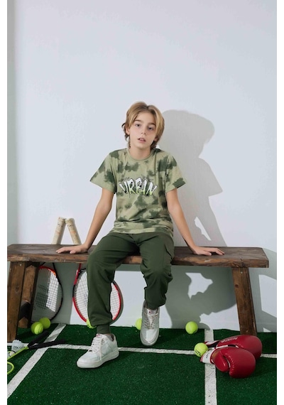 Kıpırık Baby Erkek Çocuk Yeşil Batik Desenli Pijama Takımı-1271 Yeşil