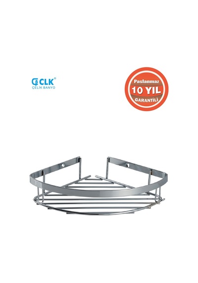 Çelik Banyo Paslanmaz Çelik Zerrin 1 Li 19x19 Cm Şampuanlık Köşe Süngerlik Krom
