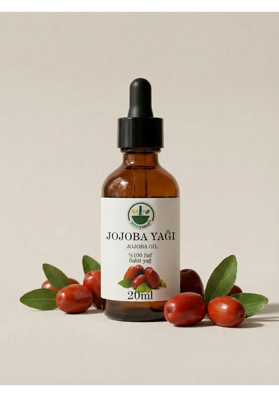 Soğuk Sıkım Jojoba Yağı Jojoba Oil Cold Pressed Simmondsia Chinensis Saf Doğal 20 Ml 20 ML