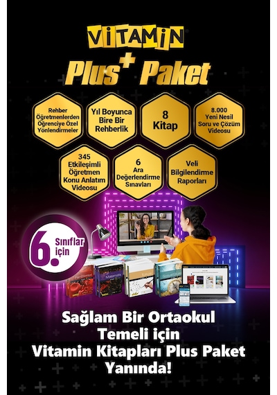 6. Sınıf Plus Paket Dijital Eğitim Seti MEB Uyumlu Dijital İçerikler 8 Kitap 8000 Yeni Nesil Soru 2 Haftada 1 Rehberlik Görüşmesi ve Veli Bilgilendirme Raporları