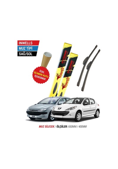 Peugeot 206 / 206+ İnwells Muz Silecek Takımı (2000-2014)