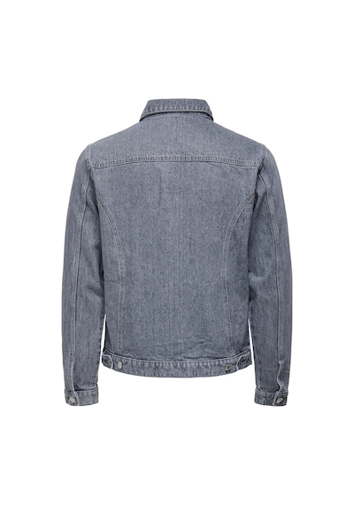 Only & Sons Erkek Geniş Yaka Kot Ceket - 22032036 Gri Only & Sons Erkek Geniş Yaka Kot Ceket - 22032036 Gri