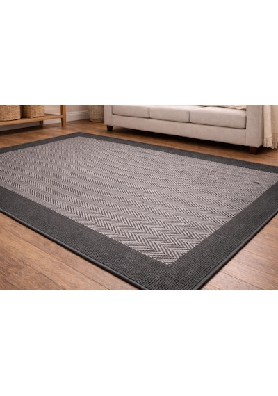 Mess Modern Dekoratif Yumuşak Dokulu Sisal Halı 3939 Gri Antrasit Çok Renkli
