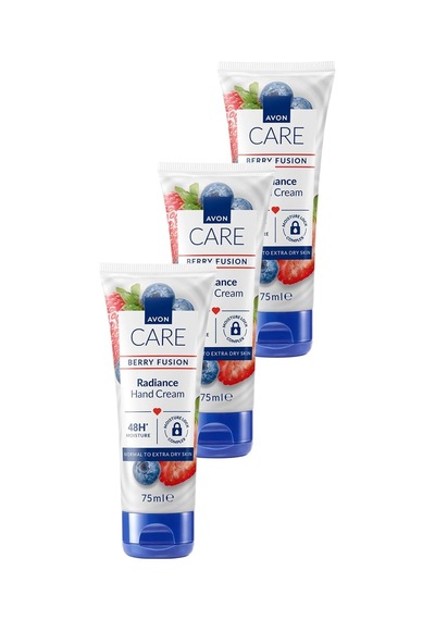 Avon Care Berry Fusion Yabanmersinli El Kremi 75 Ml. Üçlü Set