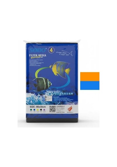 Filtre Süngeri 90x30x2 Turuncu Mavi